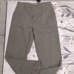 G.H. Bass & Co. Women's Straight-Leg Utility Pants in Olive